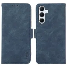 ABEEL - ABEEL Mobilskal till Samsung Galaxy A15 5G KonstL&auml;der Flip Bl&aring;