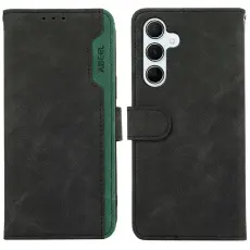 ABEEL - ABEEL Samsung Galaxy A17 5G / A17 4G / A26 5G Konstl&auml;der Pl&aring;nboksfodral Svart