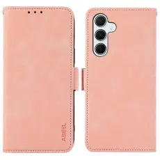 ABEEL - ABEEL Samsung Galaxy A17 5G Pl&aring;nboksfodral Konstl&auml;der Folio St&auml;ll - Rosa