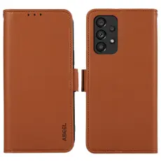 ABEEL - ABEEL Samsung Galaxy A33 5G Fodral RFID Blocker St&auml;ll - Brun