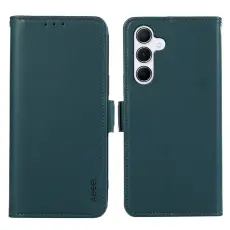 ABEEL - ABEEL Samsung Galaxy A55 5G Skal PU L&auml;der Gr&ouml;n RFID Blocking