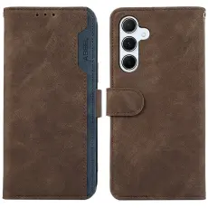 ABEEL - ABEEL Samsung Galaxy A56 5G Pl&aring;nboksfodral Splicing Konstl&auml;der Brun