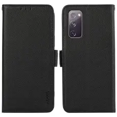ABEEL - ABEEL Samsung Galaxy S20 FE 4G/5G Pl&aring;nboksfodral RFID-Skydd Konstl&auml;der Svart