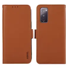 ABEEL - ABEEL Samsung Galaxy S20 FE Pl&aring;nboksfodral Konstl&auml;der RFID-Skydd Brun