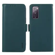 ABEEL - ABEEL Samsung Galaxy S20 FE Pl&aring;nboksfodral Konstl&auml;der RFID-Skydd Gr&ouml;n