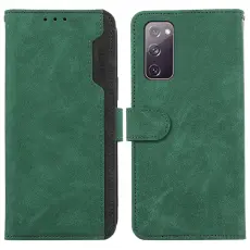 ABEEL - ABEEL Samsung Galaxy S20 FE Konstl&auml;der Pl&aring;nboksfodral RFID-Skydd - Gr&ouml;n