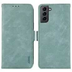 ABEEL - ABEEL Samsung Galaxy S21+ Fodral PU L&auml;der Magnetisk Baby Blue