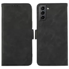 ABEEL - ABEEL Samsung Galaxy S21+ Fodral PU L&auml;der Magnetisk Svart