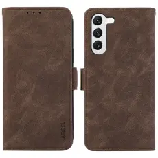 ABEEL - ABEEL Samsung Galaxy S22 5G Skal RFID Blockering Läder Brun