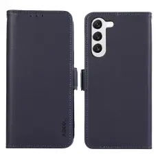 ABEEL - ABEEL Samsung Galaxy S23+ Pl&aring;nboksfodral Soft Konstl&auml;der RFID Bl&aring;