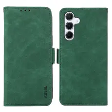 ABEEL - ABEEL Samsung Galaxy S25/S24 Pl&aring;nboksfodral Konstl&auml;der RFID Gr&ouml;n