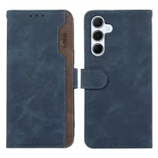 ABEEL - ABEEL Samsung Galaxy S25/S24 Pl&aring;nboksfodral Konstl&auml;der RFID Bl&aring;