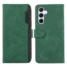 ABEEL - ABEEL Samsung Galaxy S25/S24 Pl&aring;nboksfodral Konstl&auml;der RFID Gr&ouml;n