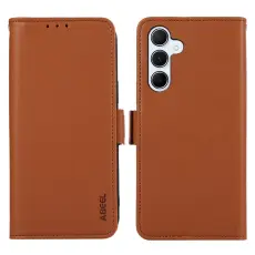 ABEEL - ABEEL Mobilskal till Samsung Galaxy S25/S24 RFID-Skydd Konstl&auml;der - Brun