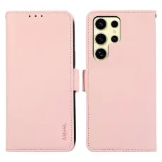 ABEEL - ABEEL Mobilskal till Samsung Galaxy S26 Ultra KonstL&auml;der RFID-Skydd - Rosa
