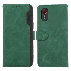 ABEEL - ABEEL Samsung Galaxy Xcover 5 Pl&aring;nboksfodral Konstl&auml;der RFID-Skydd Gr&ouml;n