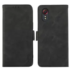 ABEEL - ABEEL Samsung Galaxy Xcover 5 Pl&aring;nboksfodral RFID-Skydd Konstl&auml;der Svart