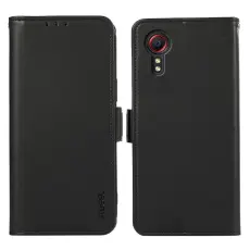 ABEEL - ABEEL Samsung Galaxy Xcover 5 Konstl&auml;der Pl&aring;nboksfodral RFID-Skydd Svart