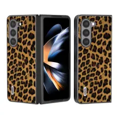 ABEEL - ABEEL Samsung Galaxy Z Fold5 Leopard Skal Champagne Gold