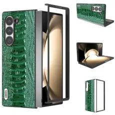 ABEEL - ABEEL Mobilskal till Samsung Galaxy Z Fold6 5G &Auml;kta L&auml;der Gr&ouml;n