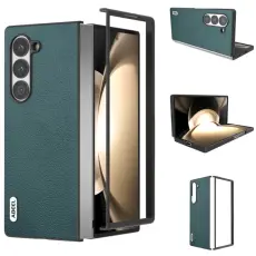 ABEEL - ABEEL Mobilskal till Samsung Galaxy Z Fold6 5G &Auml;kta L&auml;der - Gr&ouml;n