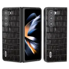ABEEL - ABEEL Mobilskal till Samsung Galaxy Z Fold6 5G &Auml;kta L&auml;der Svart