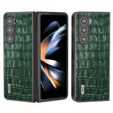 ABEEL - ABEEL Mobilskal till Samsung Galaxy Z Fold6 5G &Auml;kta L&auml;der Gr&ouml;n
