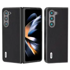 ABEEL - ABEEL Mobilskal till Samsung Galaxy Z Fold6 5G &Auml;kta L&auml;der Svart