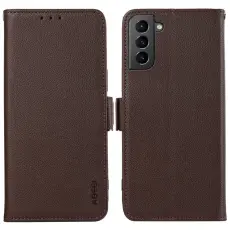 ABEEL - ABEEL Pl&aring;nboksfodral f&ouml;r Samsung Galaxy S21 5G - RFID, Brun