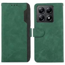 ABEEL - ABEEL Xiaomi 14T Pro Pl&aring;nboksfodral Splicing Konstl&auml;der RFID-Skydd Gr&ouml;n