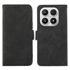 ABEEL - ABEEL Xiaomi 17 Pl&aring;nboksfodral Konstl&auml;der Folio St&auml;ll RFID Blockerande - Svart