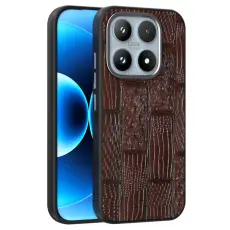 ABEEL - ABEEL Xiaomi 17 Mobilskal MagSafe Kompatibel &Auml;kta L&auml;der Brun