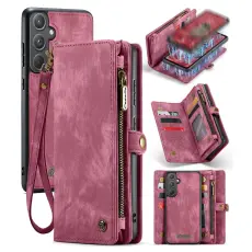 Caseme - CASEME 008 Samsung Galaxy A55 5G Fodral L&auml;der R&ouml;d