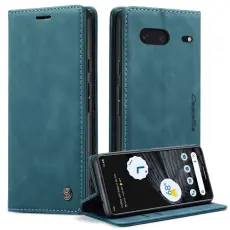 Caseme - CASEME 013 Flip Konstl&auml;der Pl&aring;nboksfodral f&ouml;r Google Pixel 7 5G - Bl&aring;