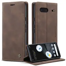 Caseme - CASEME 013 Flip Konstl&auml;der Pl&aring;nboksfodral f&ouml;r Google Pixel 7 5G - Brun