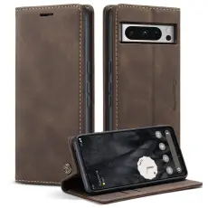 Caseme - CASEME 013 Series Google Pixel 8 Pro Pl&aring;nboksfodral Konstl&auml;der Brun