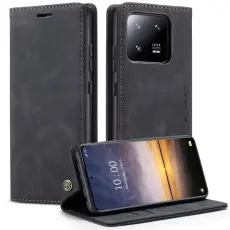 Caseme - CASEME 013 Series Xiaomi 13 Pro 5G Konstl&auml;der Pl&aring;nboksfodral Svart