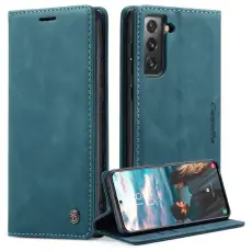 Caseme - CASEME 013 Pl&aring;nboksfodral f&ouml;r Samsung Galaxy S21 FE - Bl&aring;
