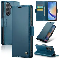 Caseme - CASEME Pl&aring;nboksfodral Konstl&auml;der f&ouml;r Samsung Galaxy A34 5G - Bl&aring;