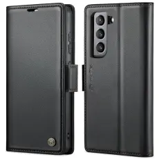Caseme - CASEME Pl&aring;nboksfodral Konstl&auml;der f&ouml;r Samsung Galaxy S21 FE 5G - Svart