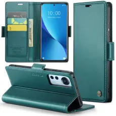 Caseme - CASEME Pl&aring;nboksfodral Konstl&auml;der f&ouml;r Xiaomi 12 5G - Gr&ouml;n