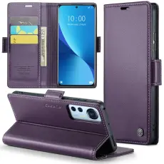 Caseme - CASEME Pl&aring;nboksfodral Konstl&auml;der f&ouml;r Xiaomi 12 5G - Lila