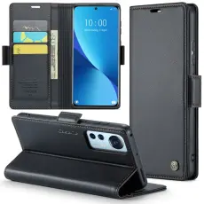 Caseme - CASEME Pl&aring;nboksfodral Konstl&auml;der f&ouml;r Xiaomi 12 5G - Svart