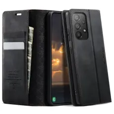 Caseme - CASEME 033 Skal f&ouml;r Samsung Galaxy A33 5G i svart l&auml;der