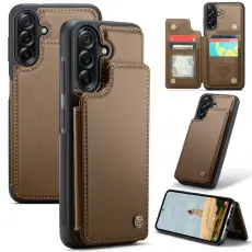 Caseme - CASEME C22 Samsung Galaxy A56 5G Fodral Konstl&auml;der - Brun