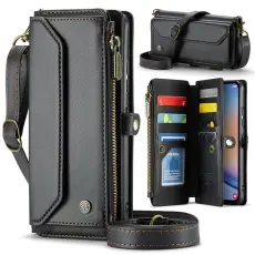 Caseme - CASEME Pl&aring;nboksfodral Konstl&auml;der f&ouml;r Samsung Galaxy A34 5G - Svart