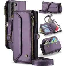 Caseme - CASEME Pl&aring;nboksfodral Konstl&auml;der f&ouml;r Samsung Galaxy S21 5G - Lila