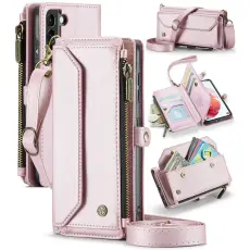 Caseme - CASEME Pl&aring;nboksfodral Konstl&auml;der f&ouml;r Samsung Galaxy S21 5G - Rosa
