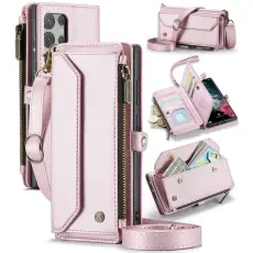 Caseme - CASEME C36 L&auml;derfodral f&ouml;r Samsung Galaxy S22 Ultra 5G - Rosa