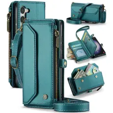 Caseme - CASEME Pl&aring;nboksfodral Konstl&auml;der f&ouml;r Samsung Galaxy S23+ - Gr&ouml;n